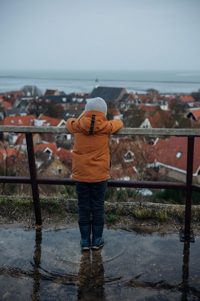 boy, child, railing