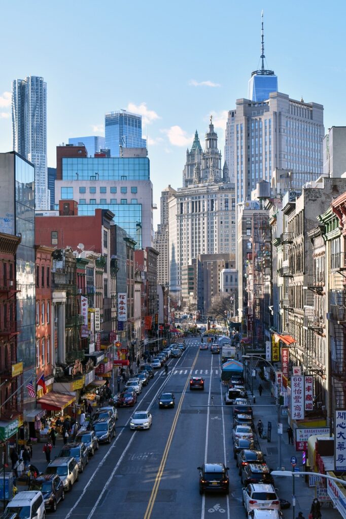 buildings, skyscraper, street