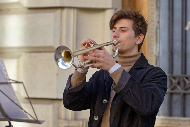 boy, busker, playing