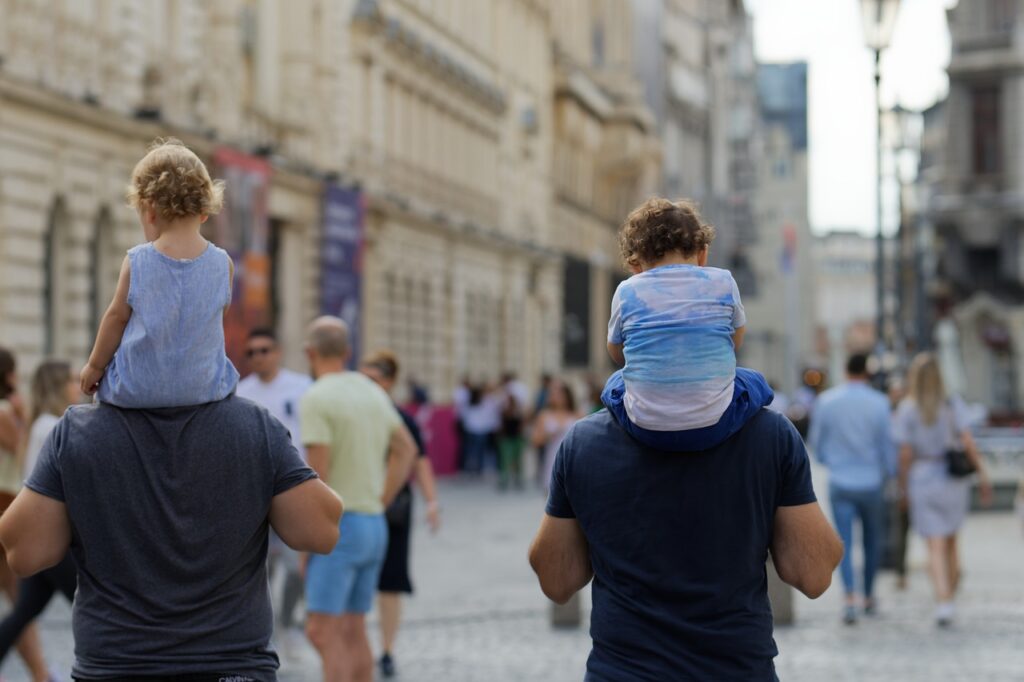 people, walking, promenade