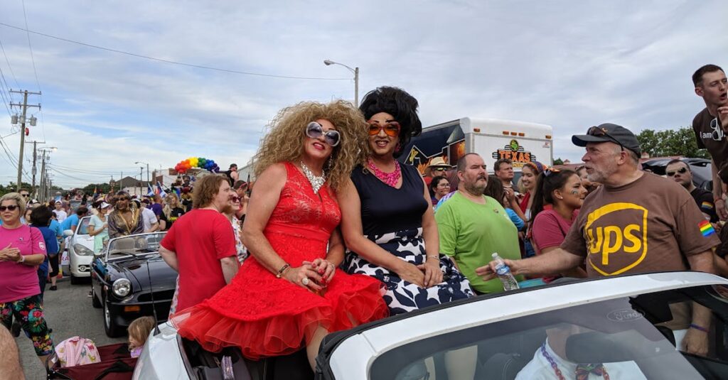 Two Women Sitting on Top