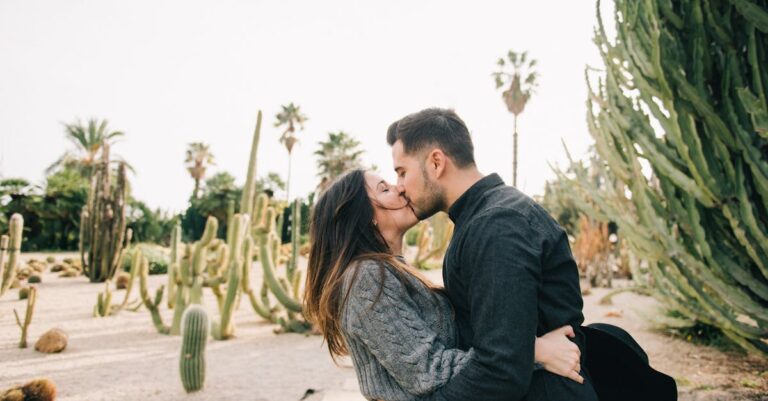 Photo Of Man Kissing Woman