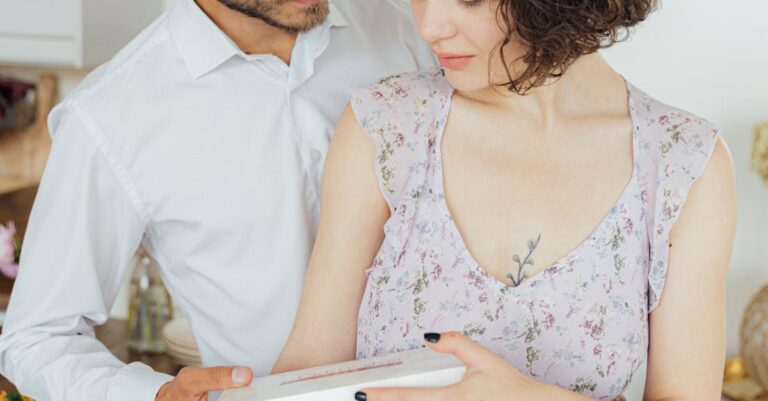 A Husband Giving His Wife a Present