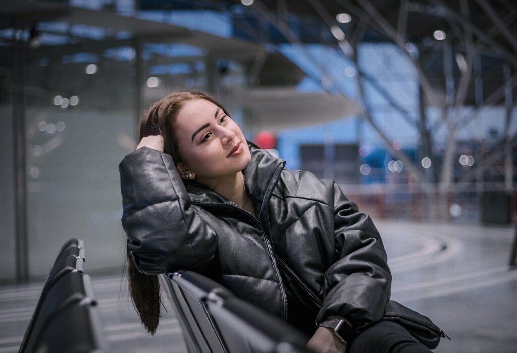 woman, fashion, airport