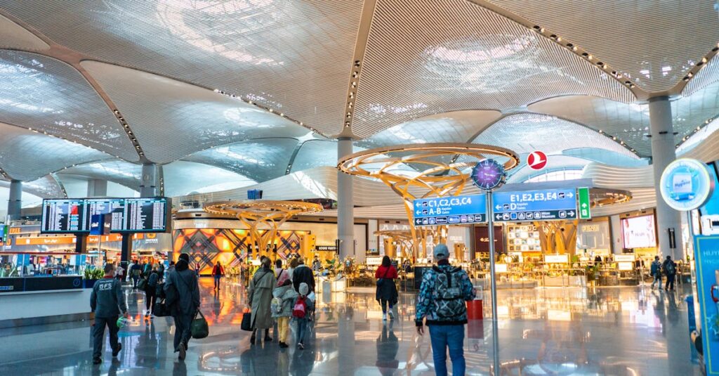 People Walking Inside an Airport Building