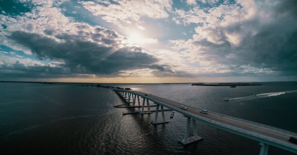 Vehicles Traveling on Bridge