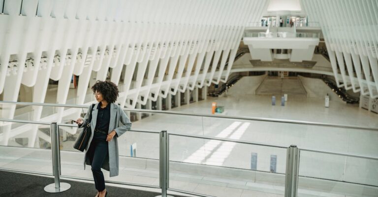 A Woman inside the World Trade Center