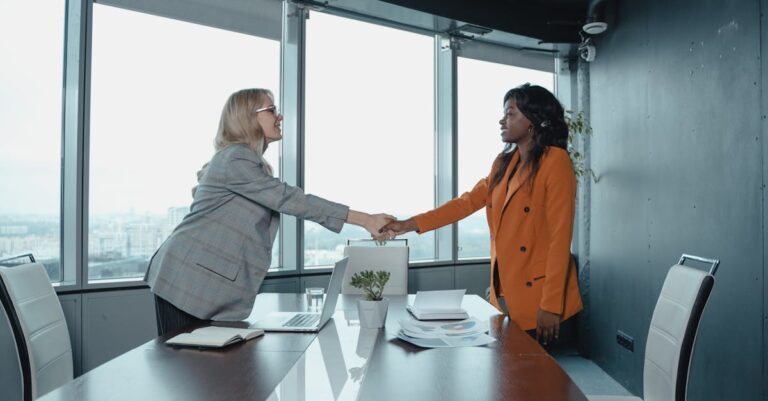 Women Shaking Hands