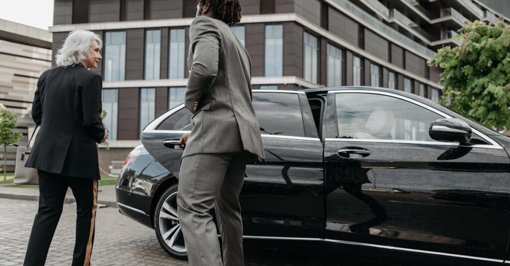 Man Opening a Car Door for a Woman