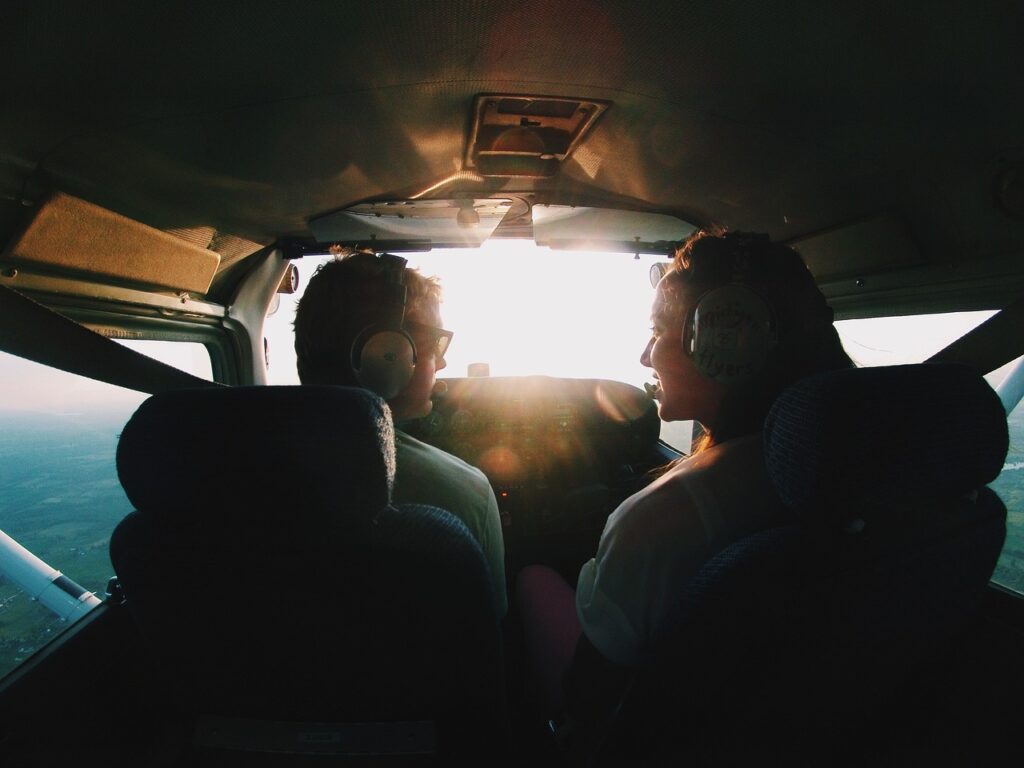 airplane, cockpit, pilot