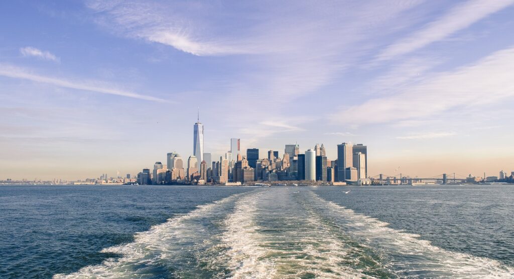 new york, sea, city