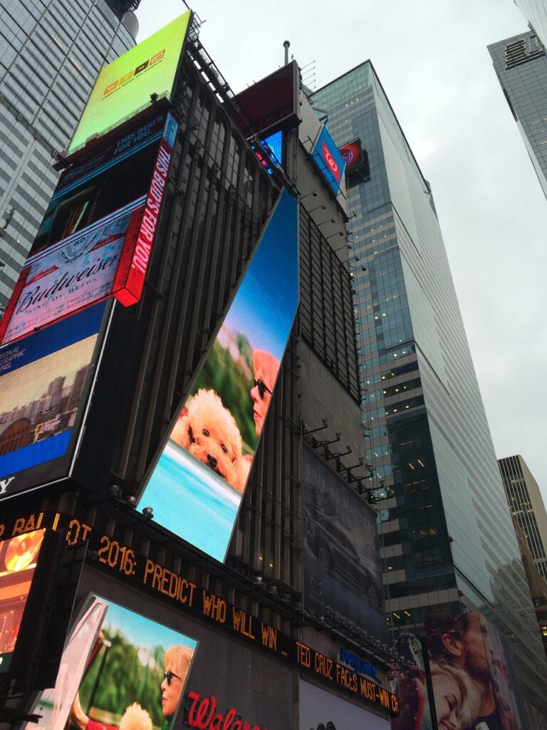 times square, new york, bright