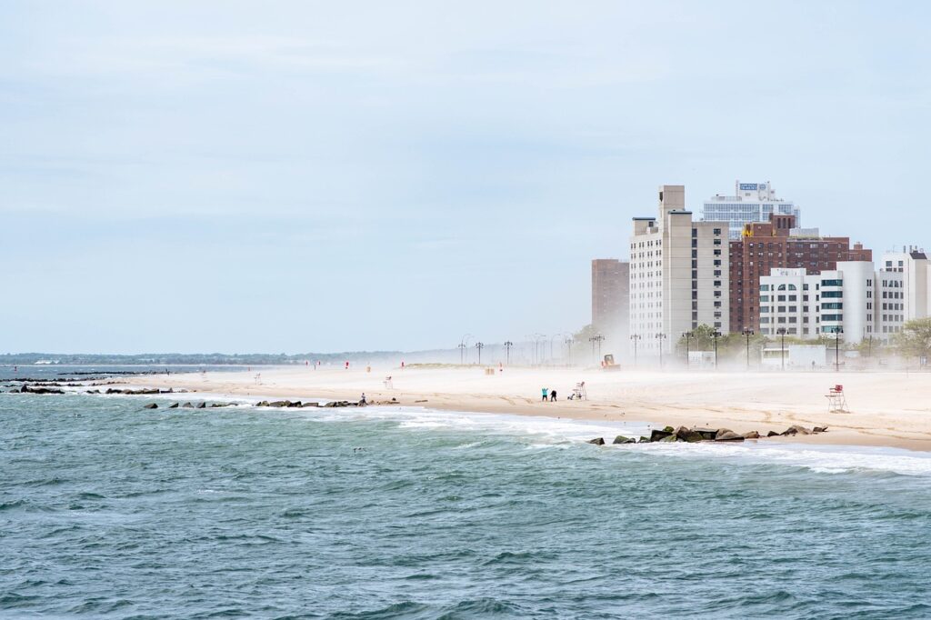 beach, sand, coney island, brooklyn, sand storm, storm, ocean, water, waves, coast, shore, coastline, hotels, buildings, tourism, new york city, coney island, brooklyn, storm, nature, hotels, hotels, hotels, hotels, hotels