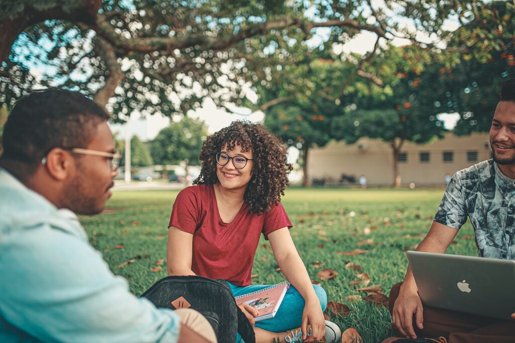 people, students, university, campus, classmates, friends, discuss, discussing, group work, groupmates, grass, nature, field, friendship day, university, university, university, friends, friends, friends, friends, friends