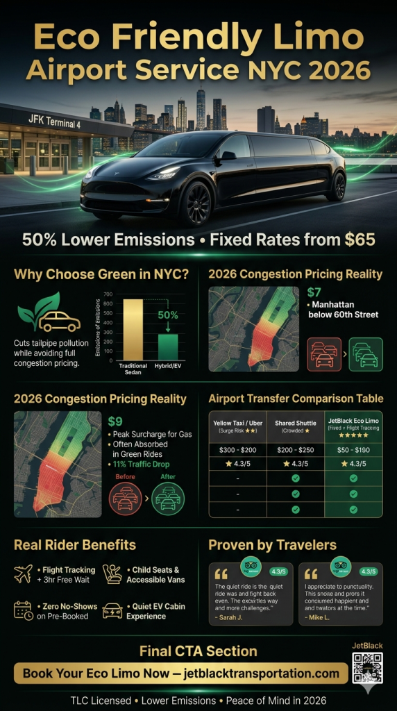 Visual Breakdown Of How Eco Friendly Limo Airport Service Nyc Saves Money And Emissions Under 2026 Congestion Pricing