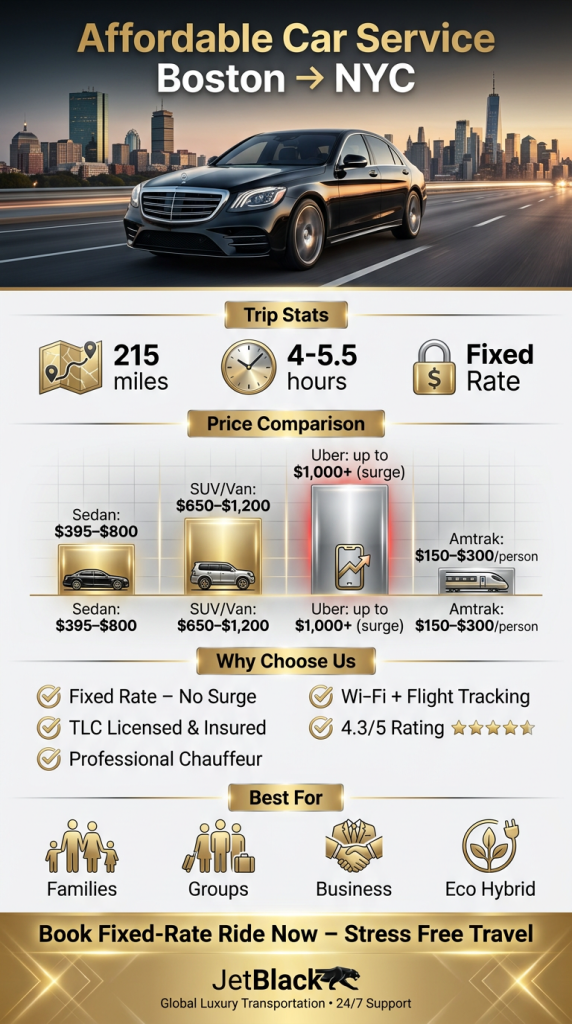 affordable car service from boston to nyc