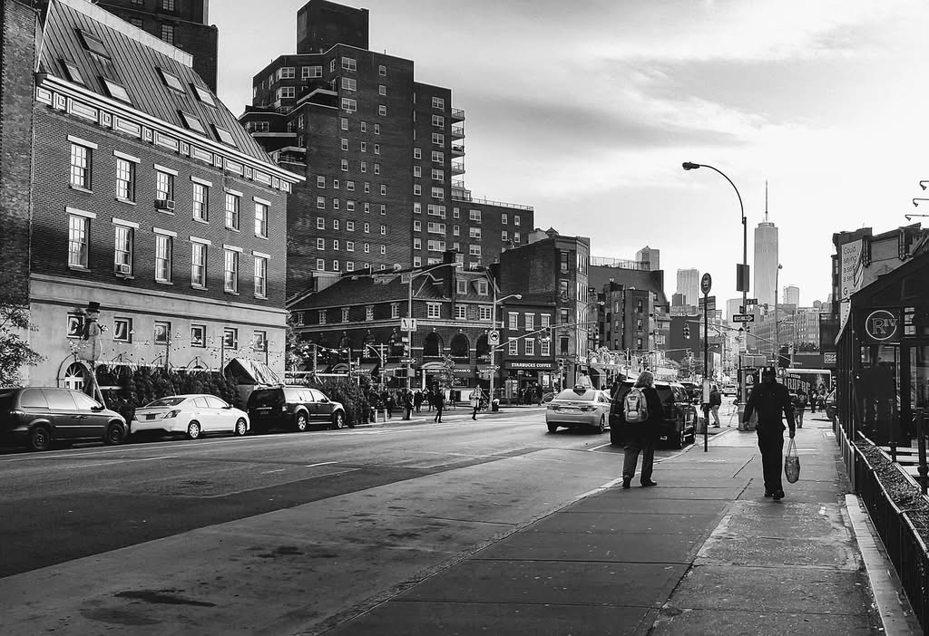 Cab from JFK to Manhattan for Groups 2026: Fixed Rates & Best Vans 19 new york, city, road, street, monochrome, sidewalk, traffic, buildings, skyscrapers, downtown, urban, metropolis, outdoors, big apple, nyc, manhattan, usa, black and white, new york, new york, new york, new york, new york