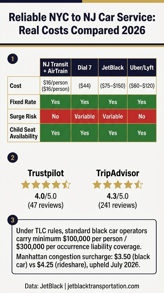 Infographic reliable nyc to nj car service